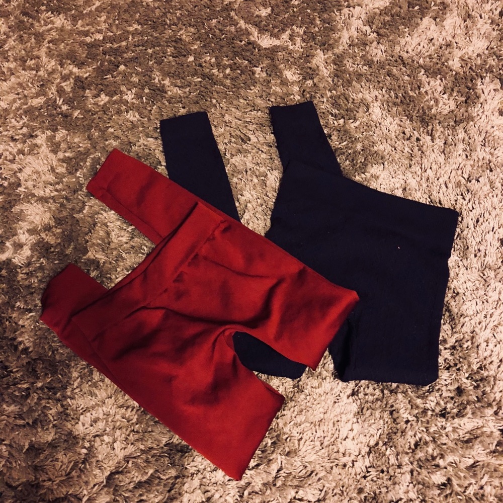 red&purple leggings